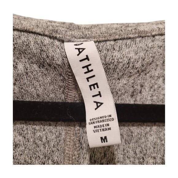 ATHLETA harmony wrap light grey heather hooded cardigan duster sz m medium - Picture 5 of 8